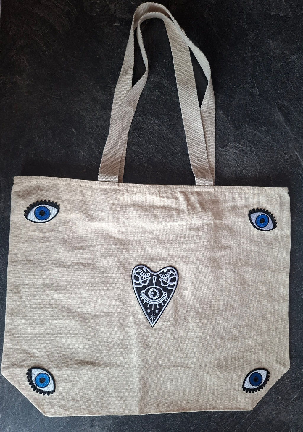 The "Not Today, Bad Energy" canvas tote