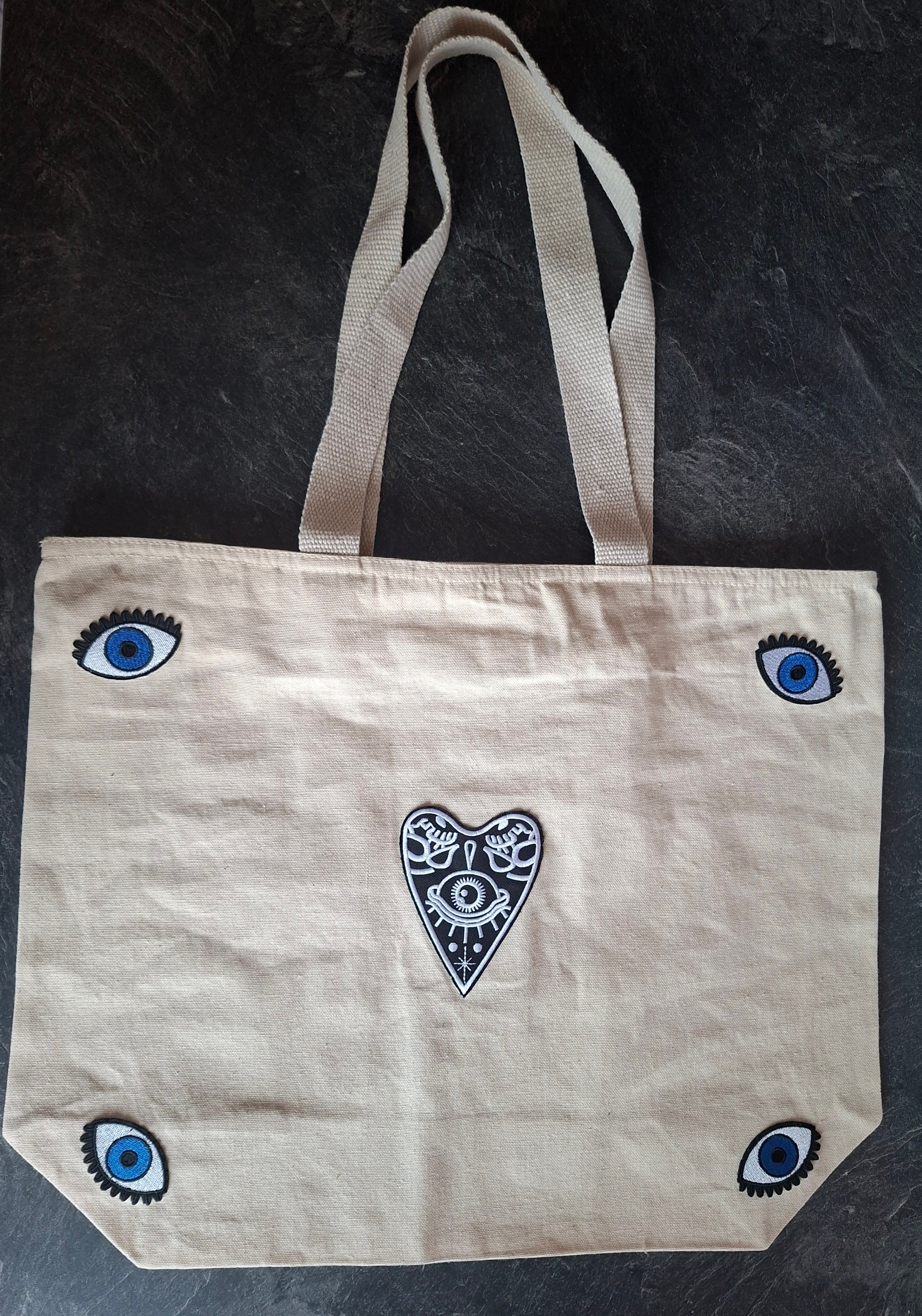 The "Not Today, Bad Energy" canvas tote
