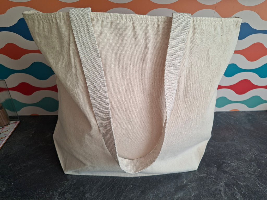 The "Not Today, Bad Energy" canvas tote