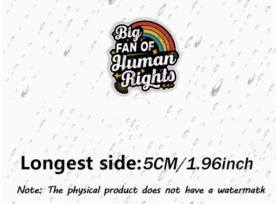 Fan of human rights - sticker
