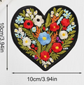 Floral heart patch