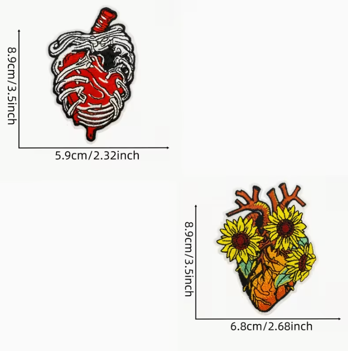 Human heart shaped patches - patch