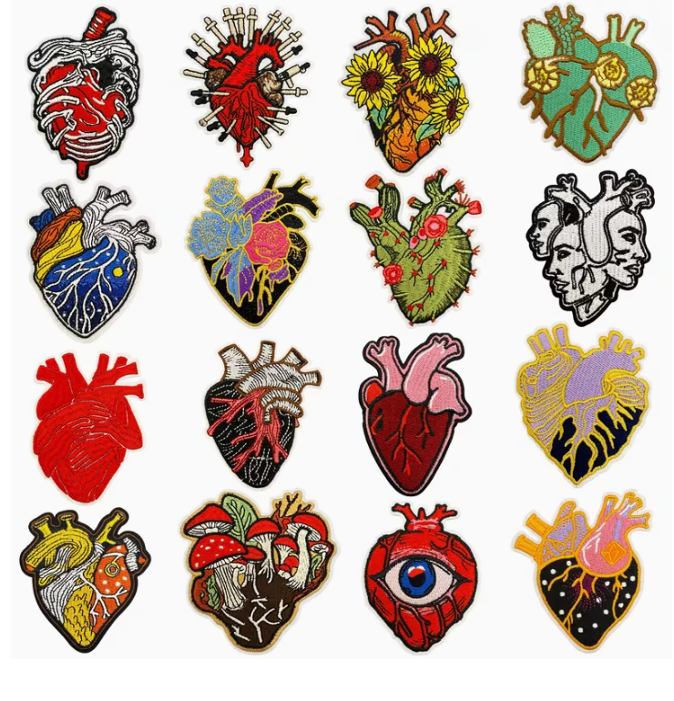Human heart shaped patches - patch