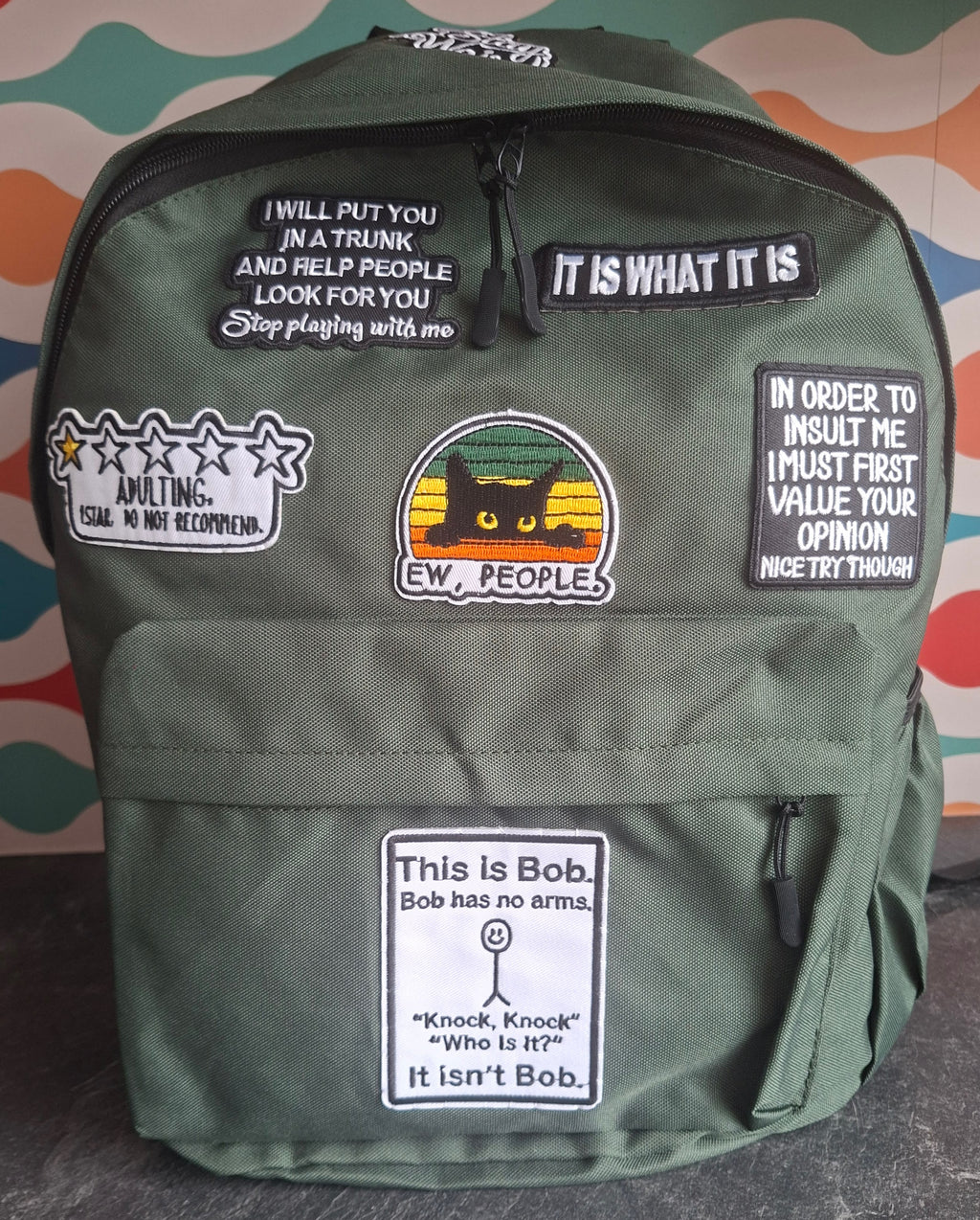 The 'Much More Anti-Social Than Planned' backpack