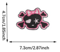 Pink punk skull patch