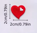 Small red heart patch