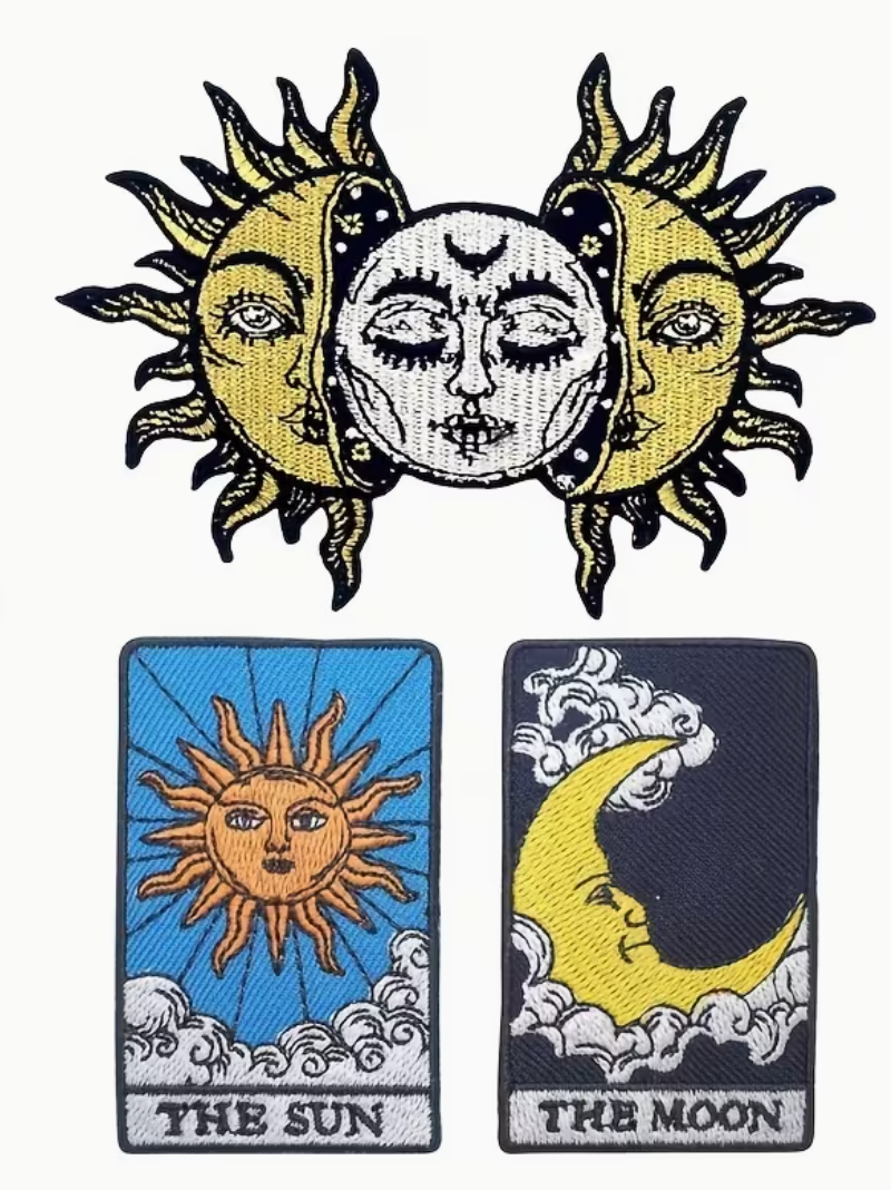 Sun moon tarot patches